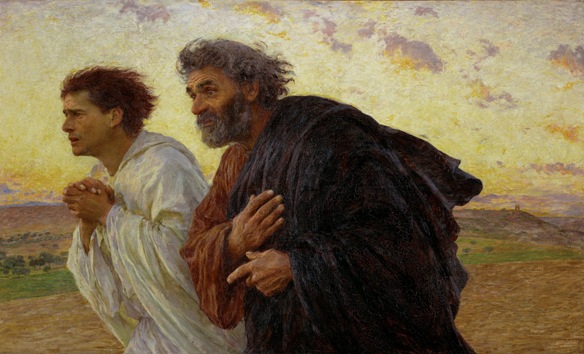 Peter and John running to the tomb of Christ, by Eugene Burnand