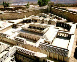 reconstruction of the palace of the High Priest Caiaphas, where Jesus faced a hasty trial