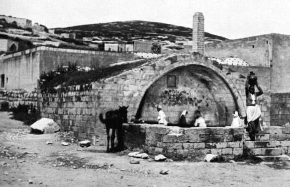 The Nazareth fountain, a link to Jesus, 1894 photograph