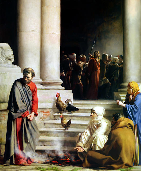 Peter denies Jesus, Carl Heinrich Bloch