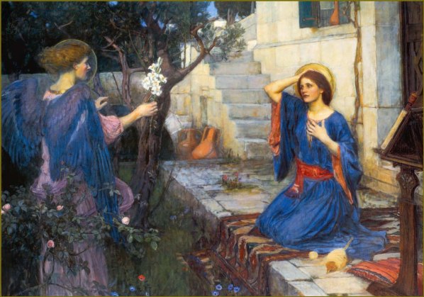 Annunciation, John William Waterhouse, 1914