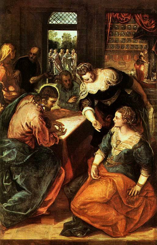  'Christ in the House of Mary and Martha', Tintoretto, 1580