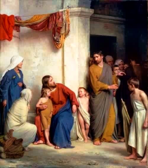 Christ with the Children, Carl Bloch