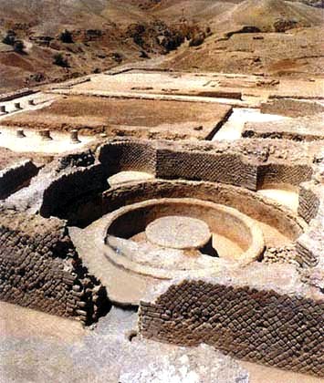 Excavated remains of the palace at Jericho