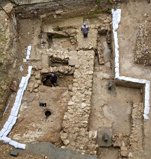 Excavations of an ancient house in Nazareth