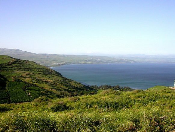 Fertile land around the Sea of Galilee