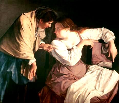 Martha reproving her sister Mary, Orazio Gentileschi, 1620