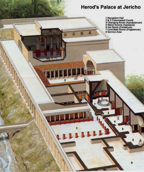 Reconstruction of the palace of King Herod at Jericho, which Jesus would have seen