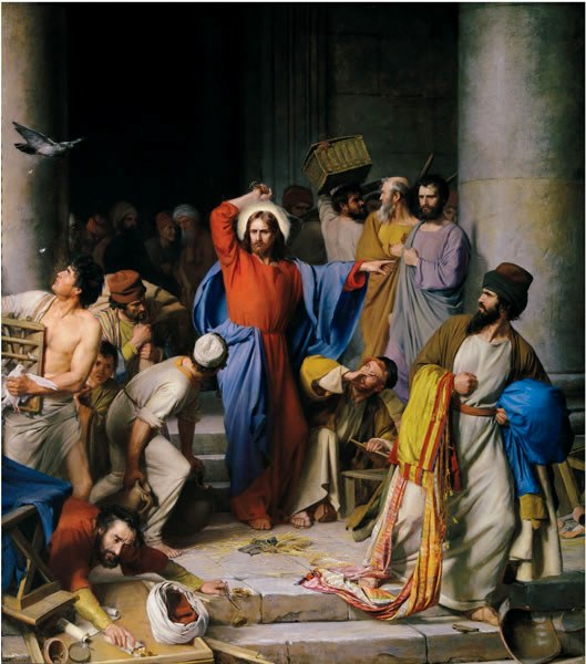 Christ Cleansing the Temple, by Carl Heinrich Bloch, 1875